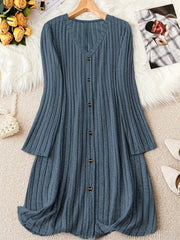 Marianne | Cozy Button-Down Knit Dress