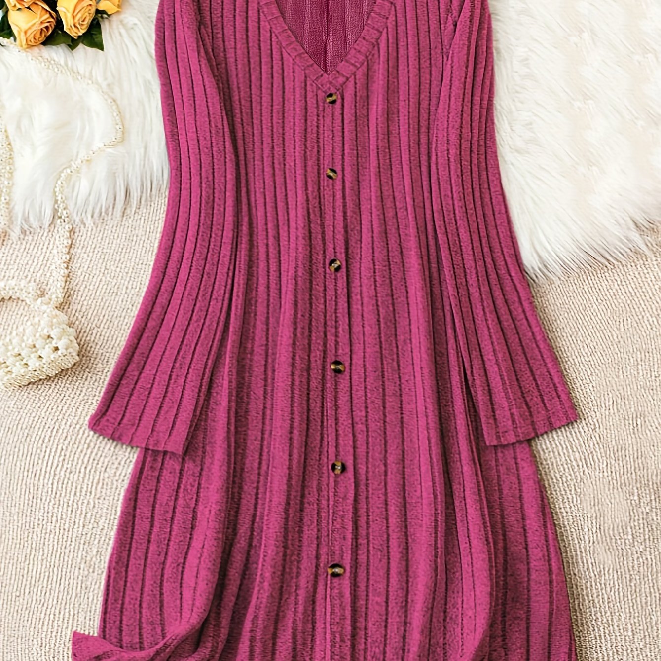 Marianne | Cozy Button-Down Knit Dress