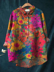 GIANNA™ - T-shirt with Plant Art