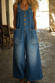 Oaklee | Vintage Cotton Denim Jumpsuit