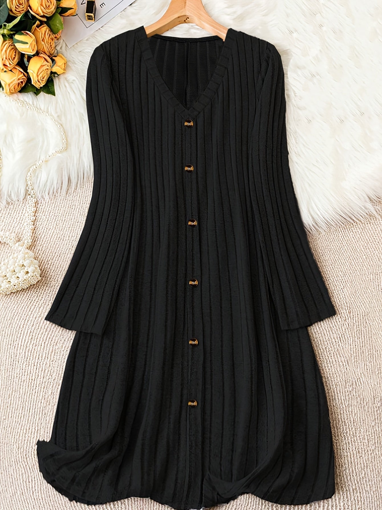 Marianne | Cozy Button-Down Knit Dress