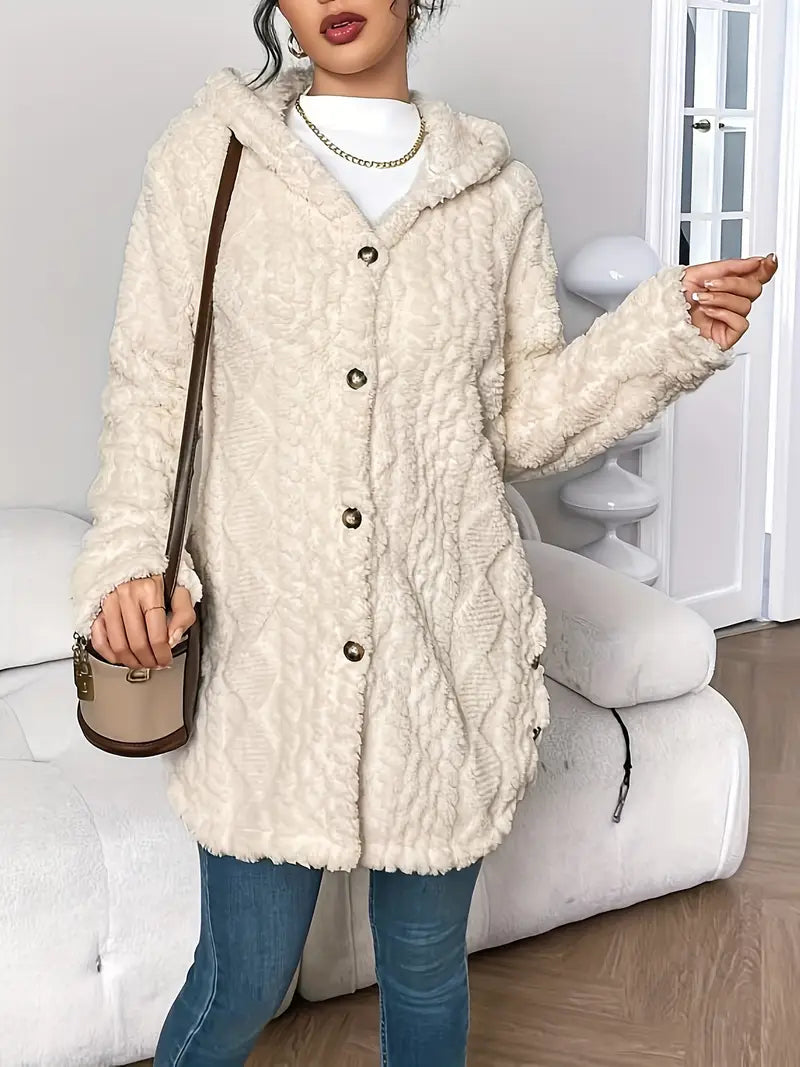 Velora | Soft Plush Hoodie Cardigan