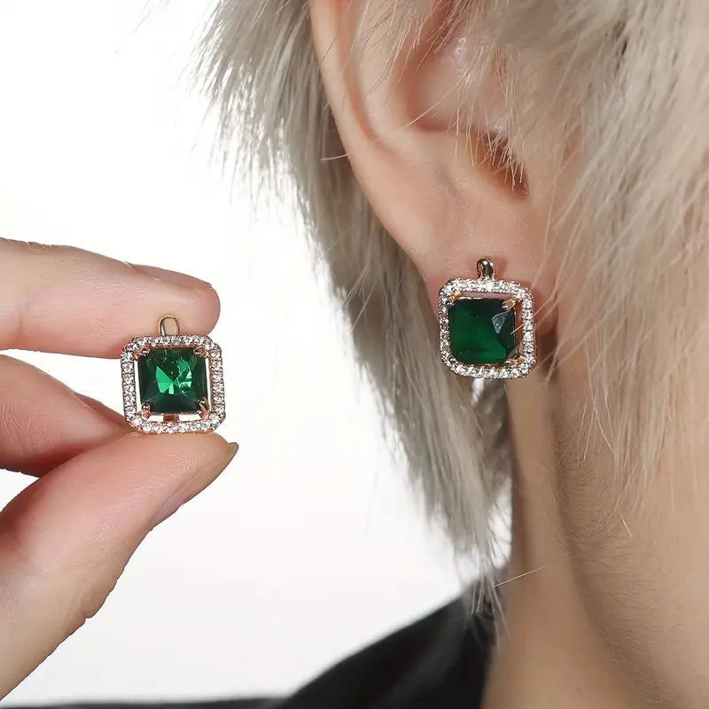 Sienna | Gilded Green Studs