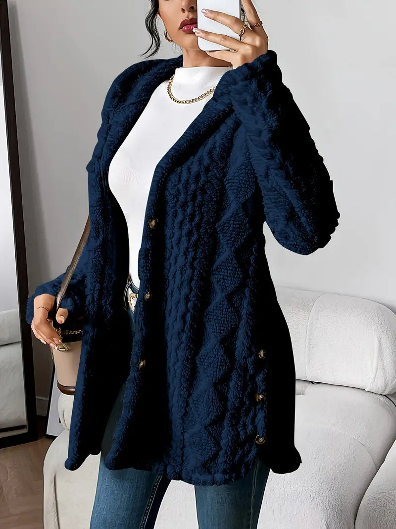 Velora | Soft Plush Hoodie Cardigan