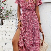 Isabel | Casual Floral Print V-neck Dress