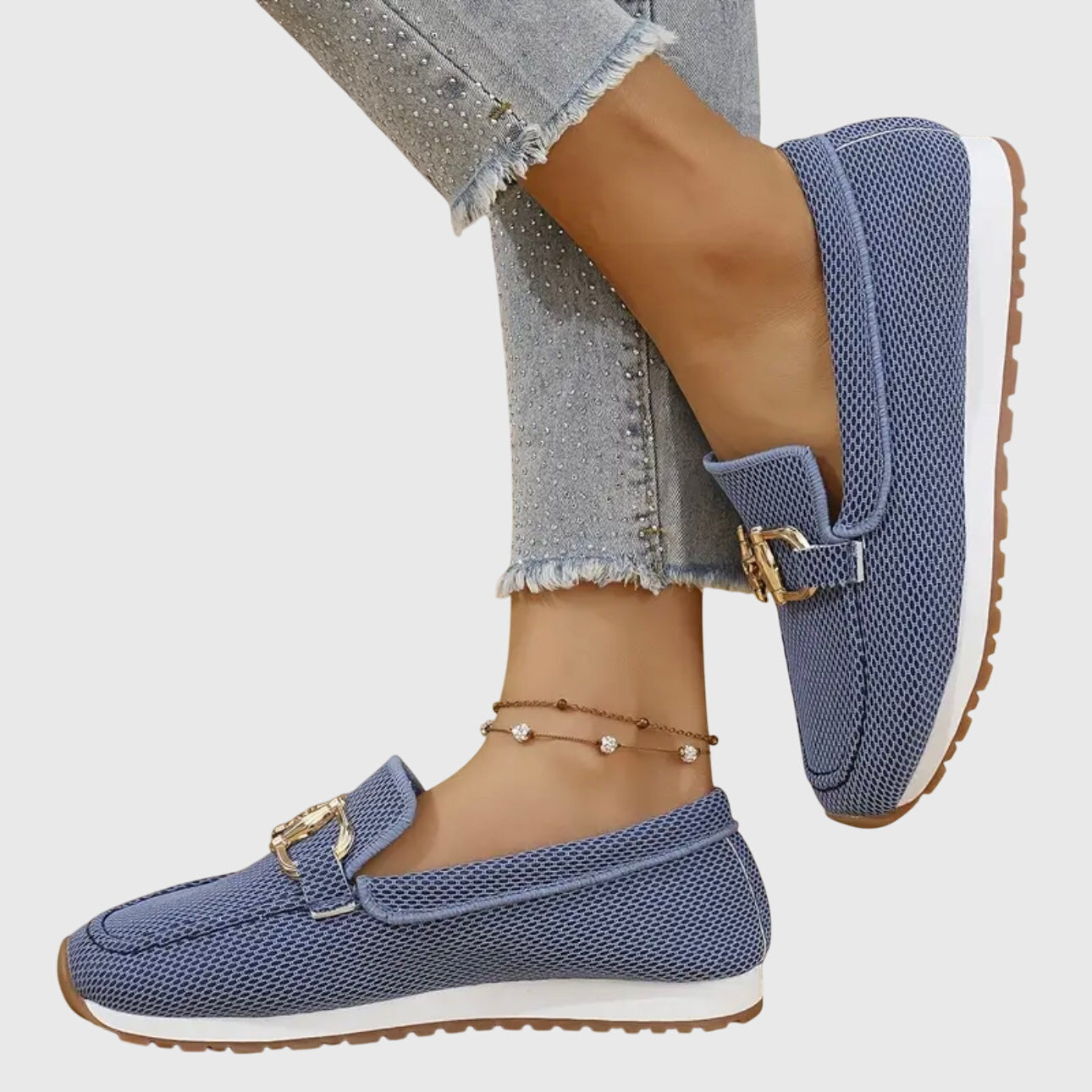 Elodie | Gilded Mesh Loafers