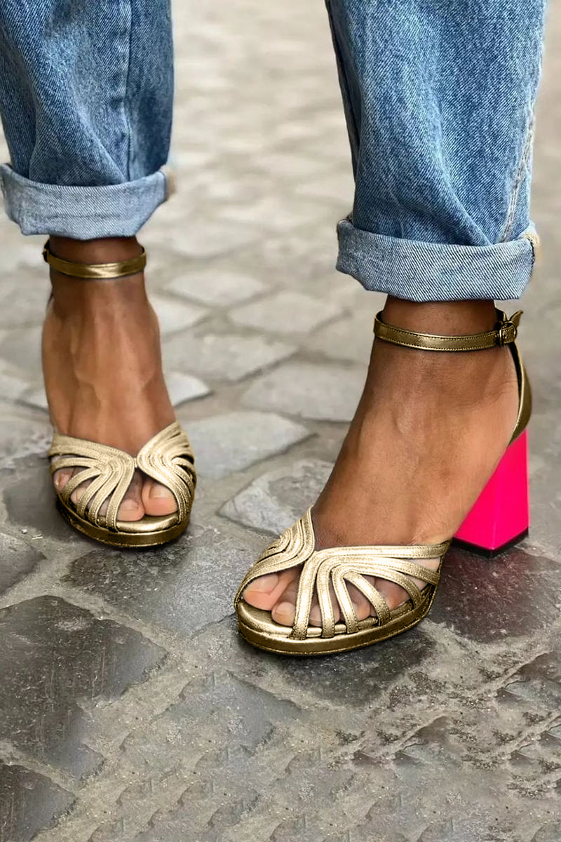 Aurora | Kaleidoscope Block-Heel Sandals