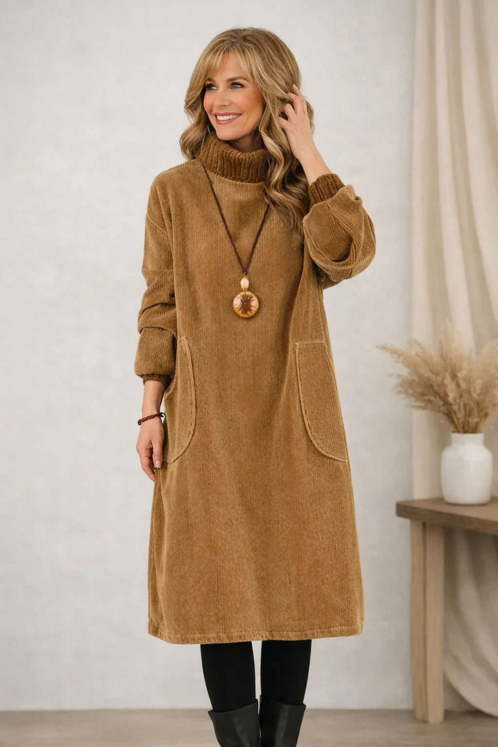 Elise | Turtleneck Midi Dress