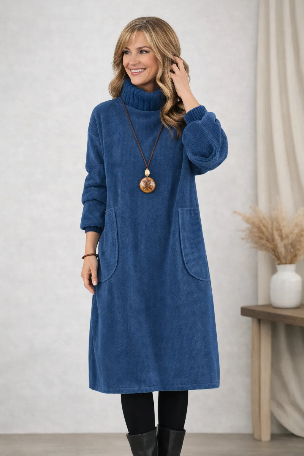 Elise | Turtleneck Midi Dress