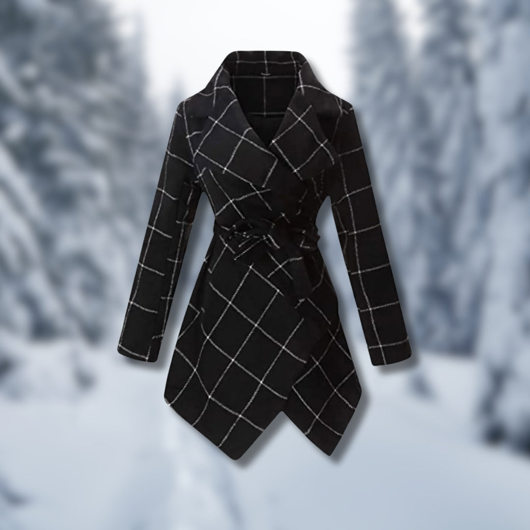 Sylvie | Heritage Check Wrap Coat