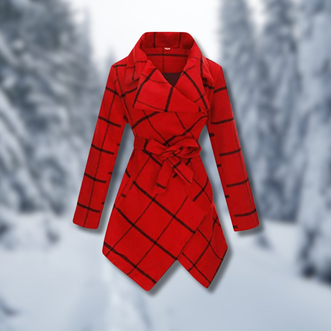 Sylvie | Heritage Check Wrap Coat