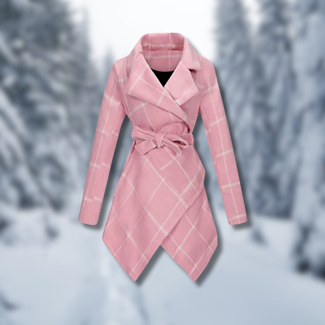 Sylvie | Heritage Check Wrap Coat