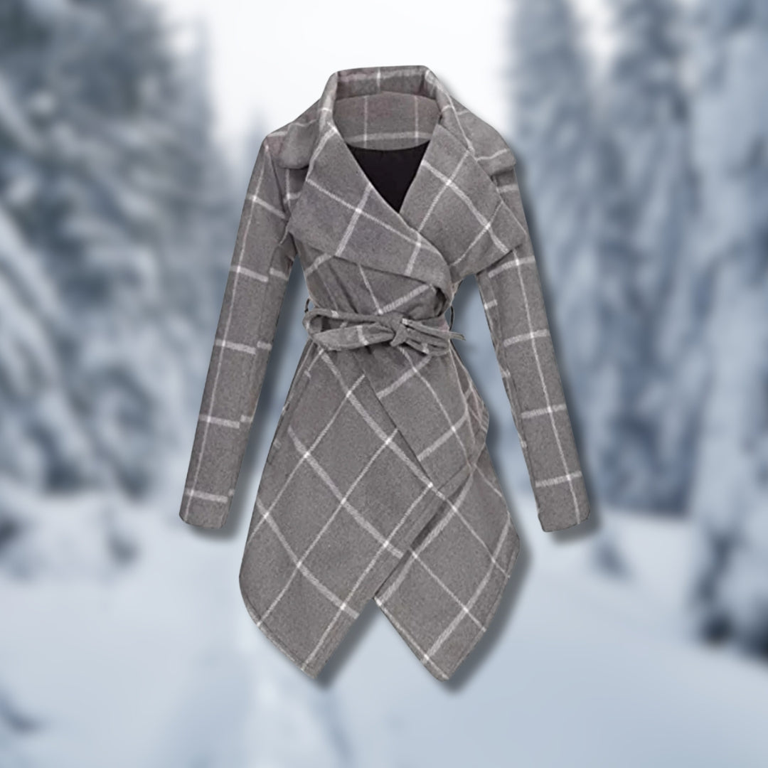 Sylvie | Heritage Check Wrap Coat