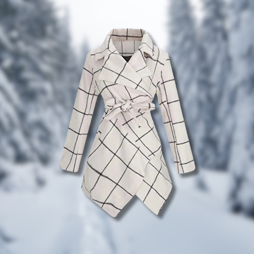Sylvie | Heritage Check Wrap Coat