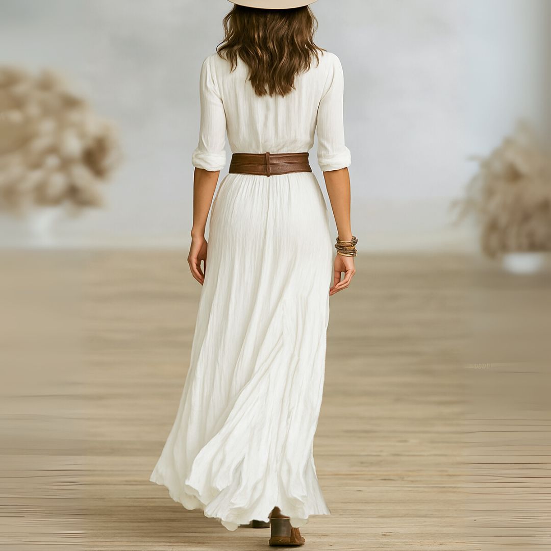 Elodie | Boho Belted Maxi Dress