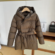Luna - Belted Quilted Hooded Jacket