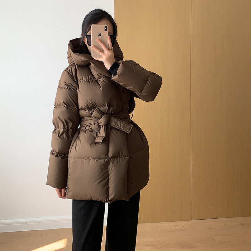 Luna - Belted Quilted Hooded Jacket