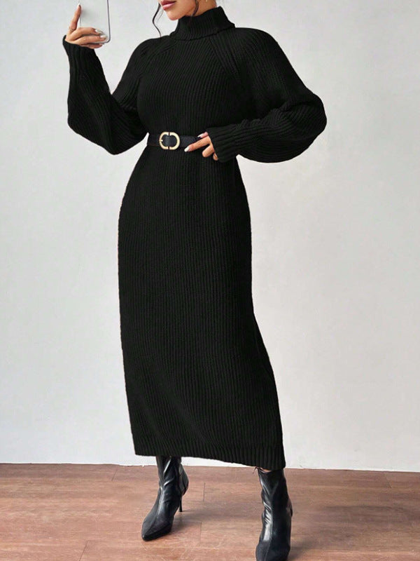 Marjorie | Knit Turtleneck Sweater Dress
