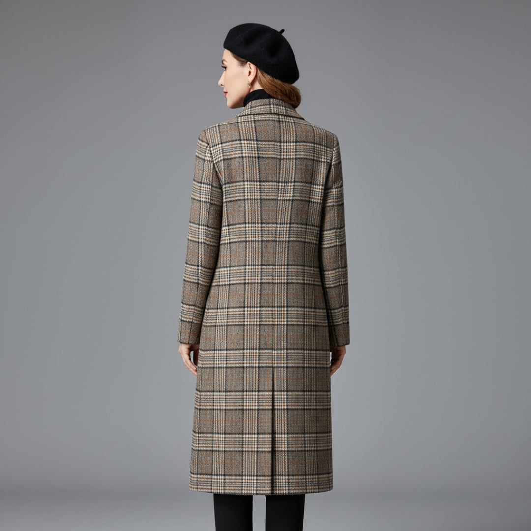 Sienna | Timeless Checked Wool Coat