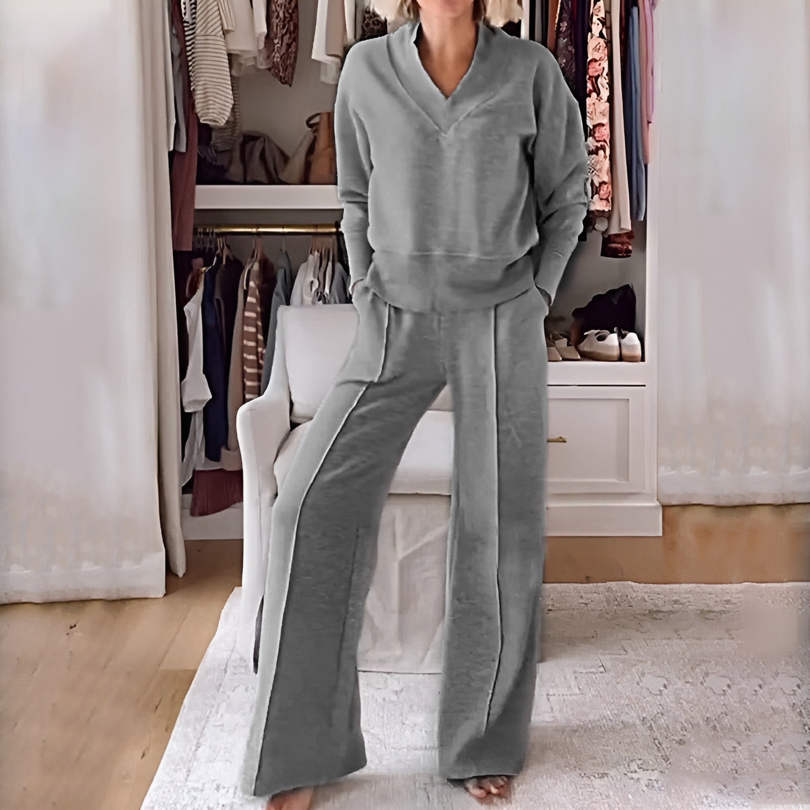 Allia - Wide-Leg Lounge Set