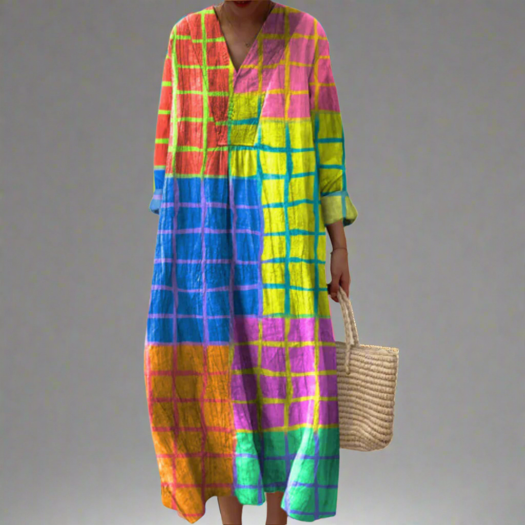 IMOGEN | ELEGANT GEOMETRIC DRESS