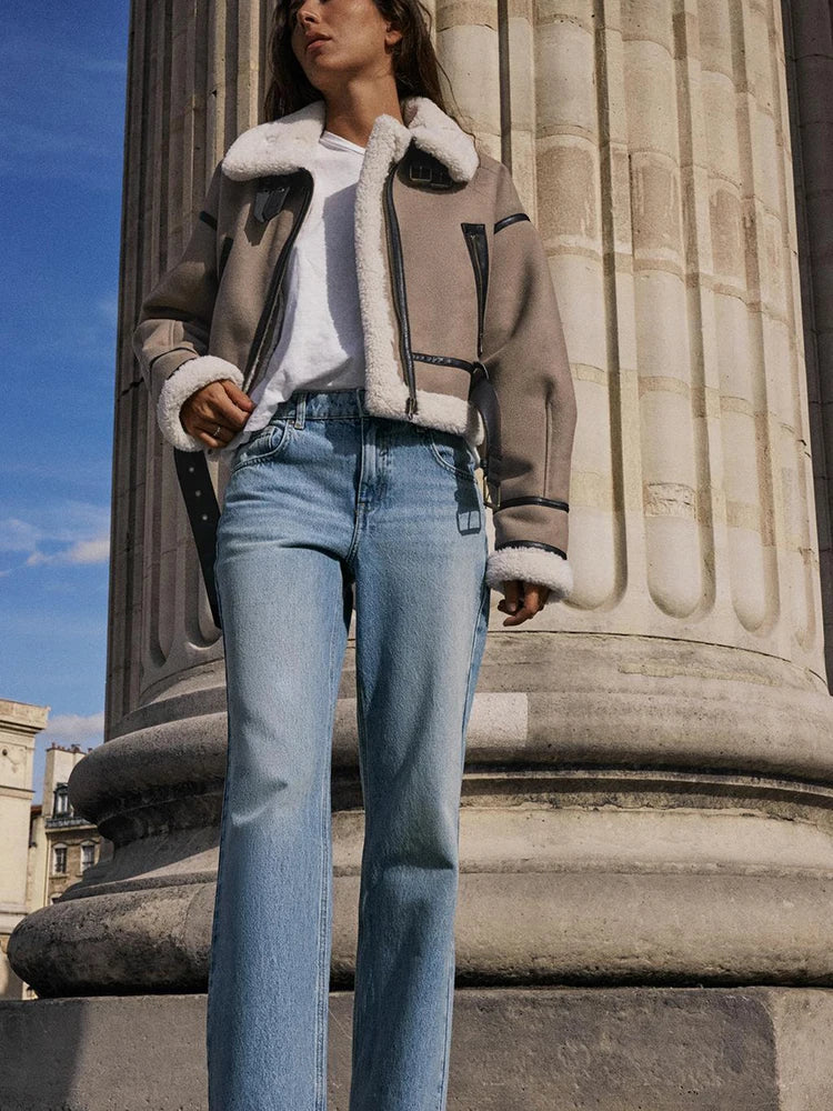 Kaiva - Sleek Shearling Jacket
