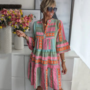 Lucy | Patterned Flowing Midi Dress