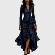 Constance | Wrap-Style Ruffle Maxi Dress