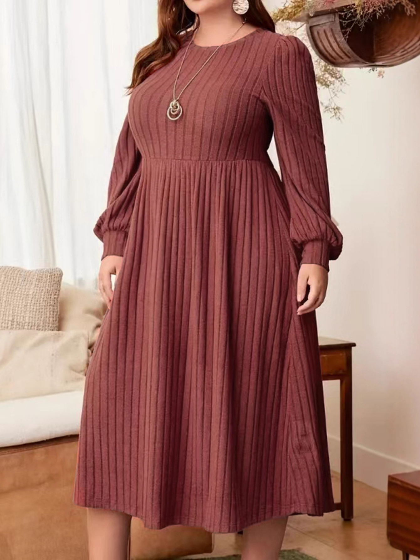 Marjorie | Soft Ribbed Midi Dress