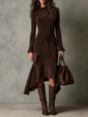 Lunori™ | Isla Suede Midi Dress