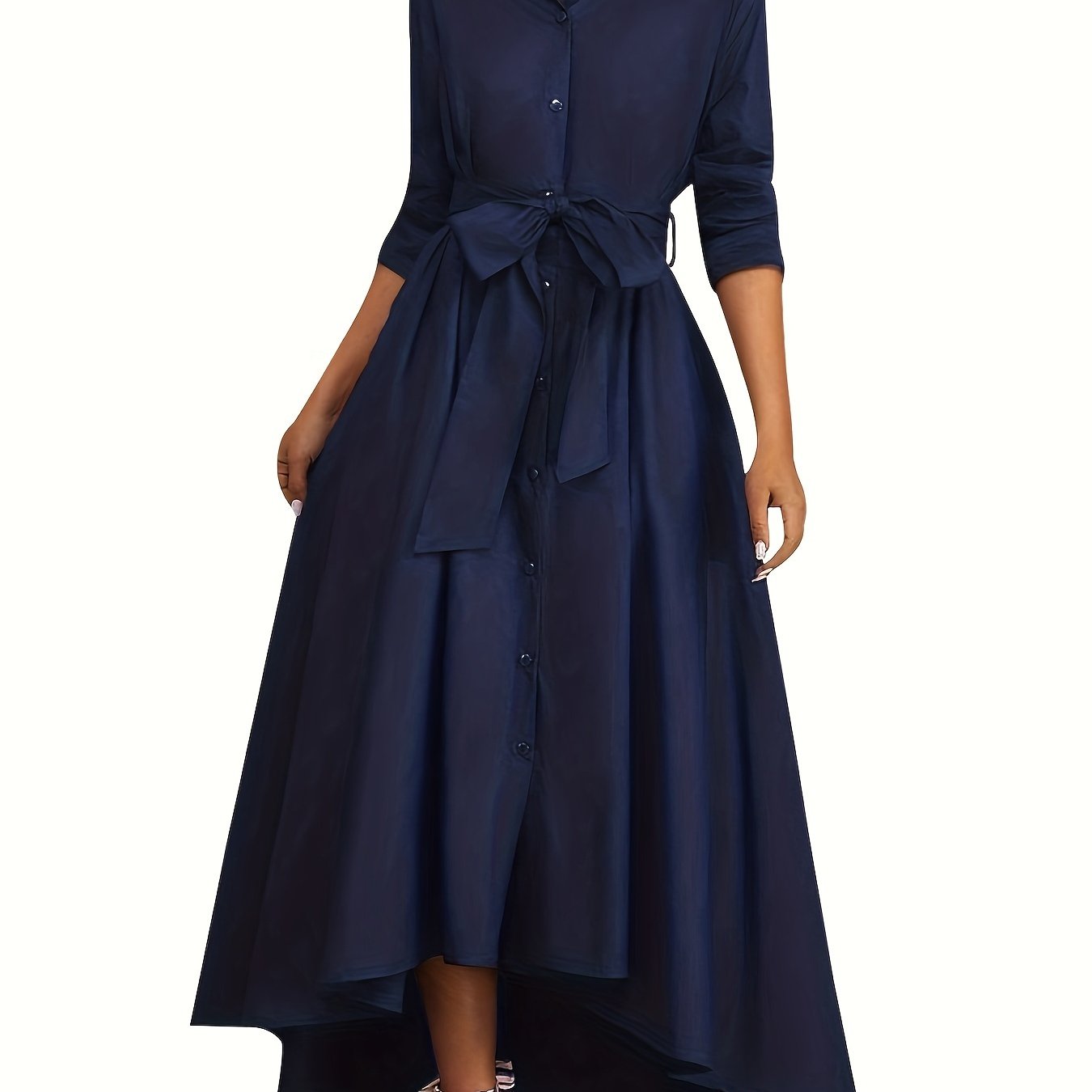 Marianne | Holiday Perfect Button-Front Maxi Dress