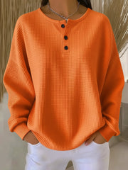 Celine | Classic Textured Button Top