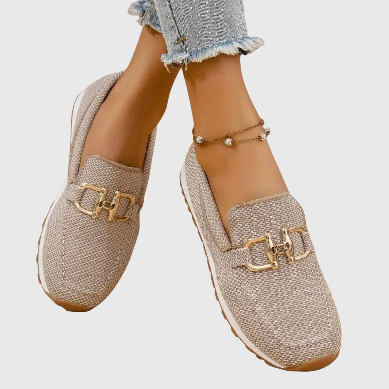 Elodie | Gilded Mesh Loafers