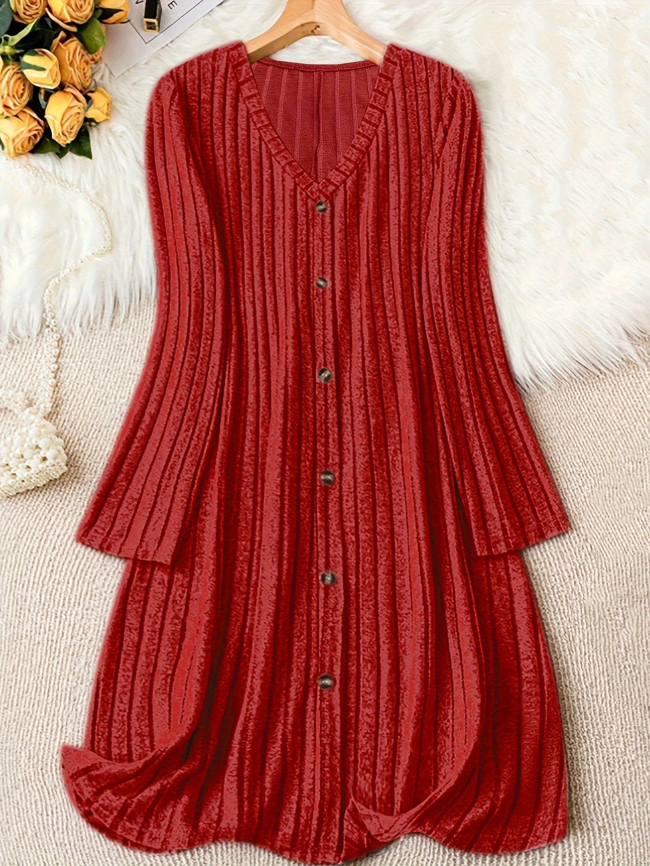 Marianne | Cozy Button-Down Knit Dress