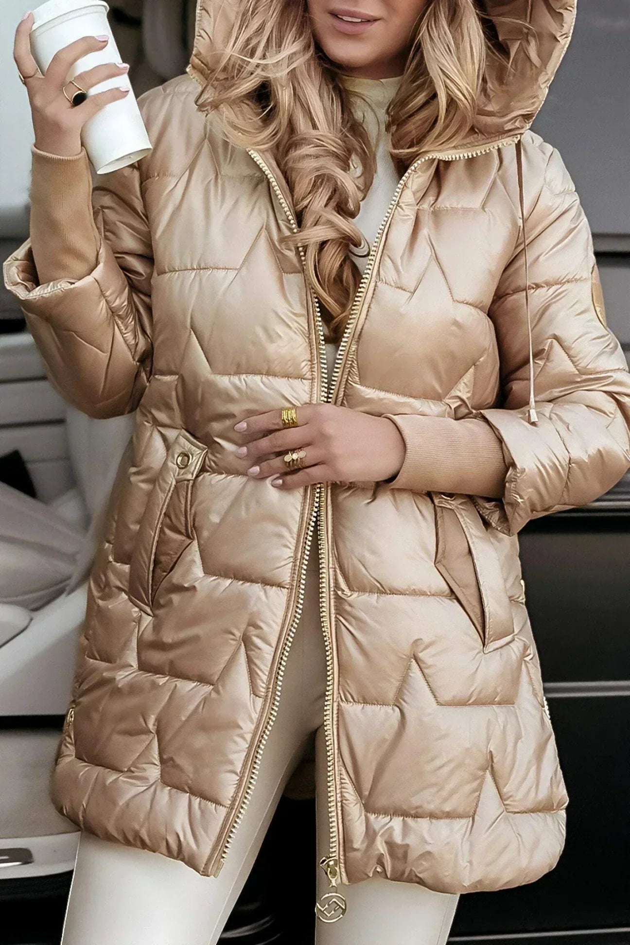 Aurora | Gilded Quilted Coat