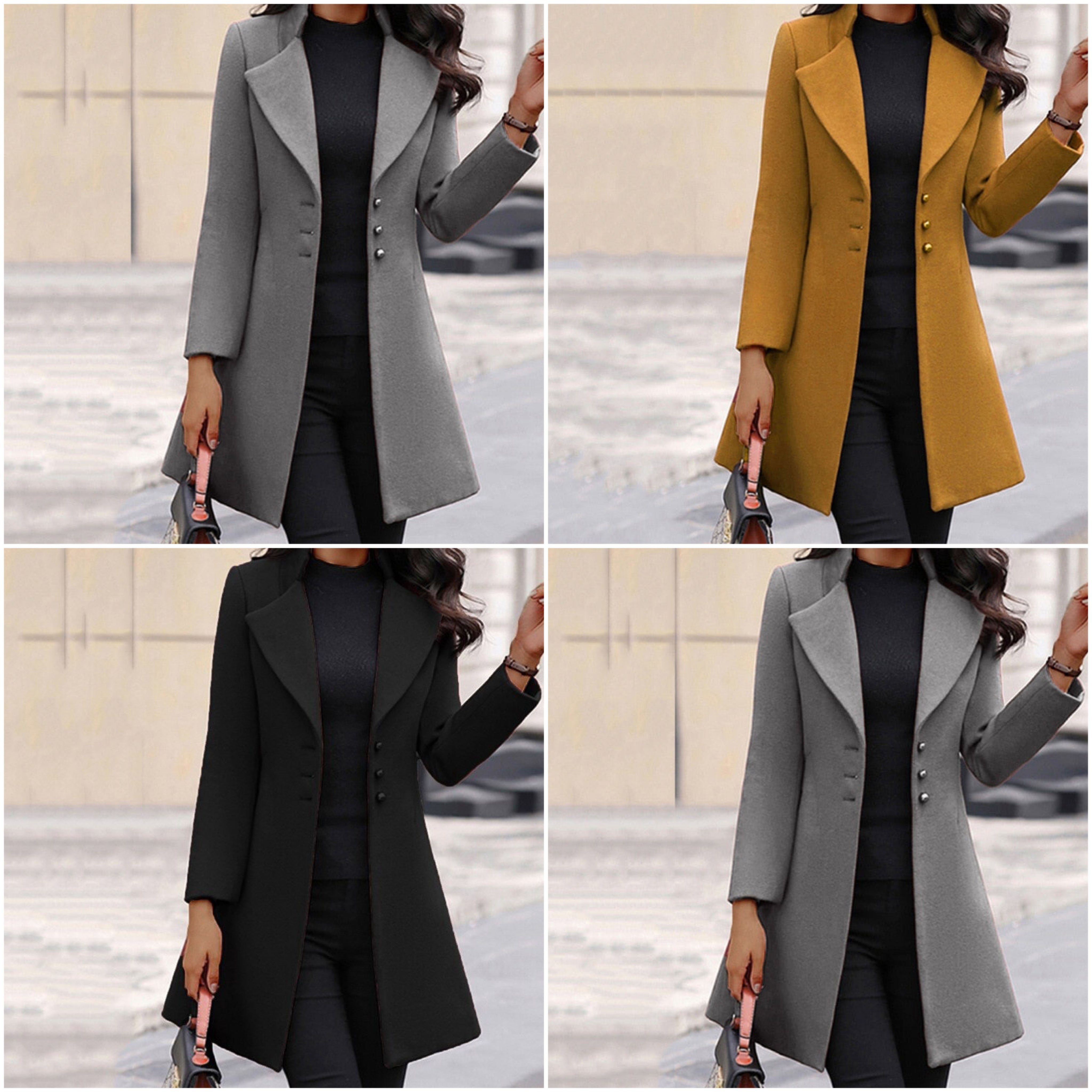 Vivienne - Classic Button-Detail Coat