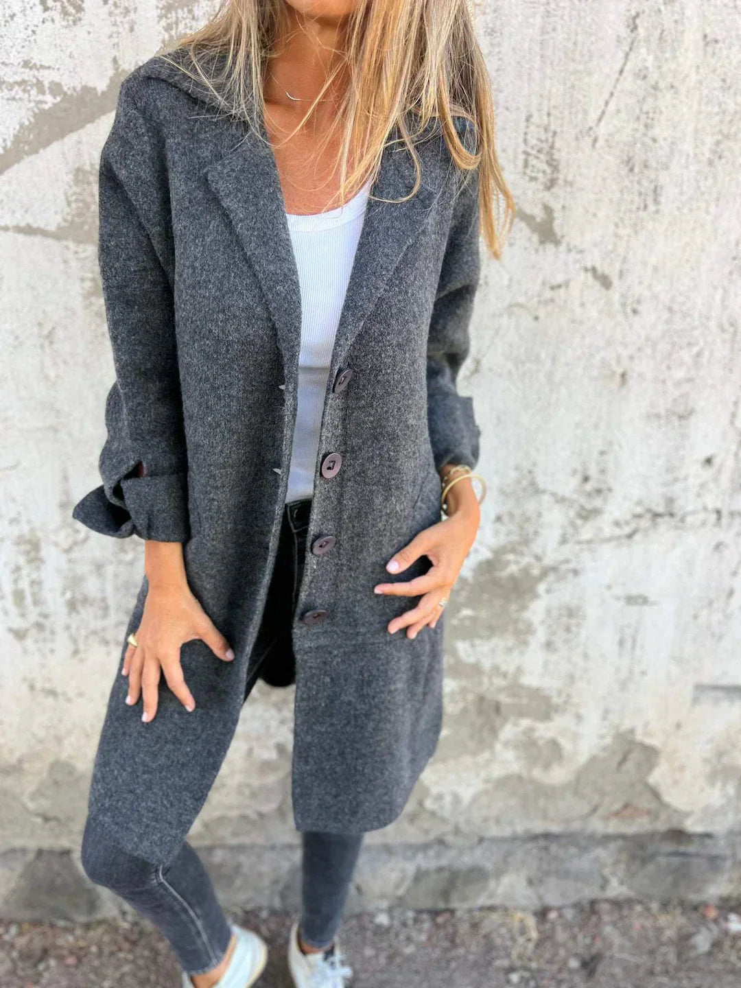 Aaliyah - Cozy Button Coat