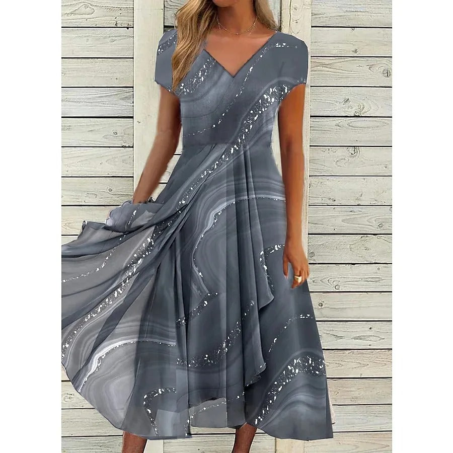 Fenella - V-neck Midi Dress